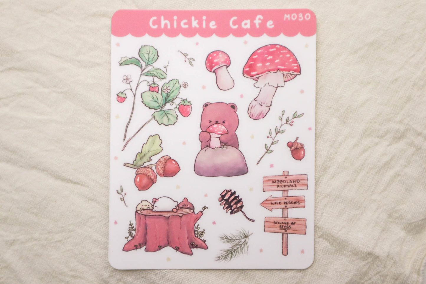 Boba Bear and the Mighty Mushroom Sticker Sheet