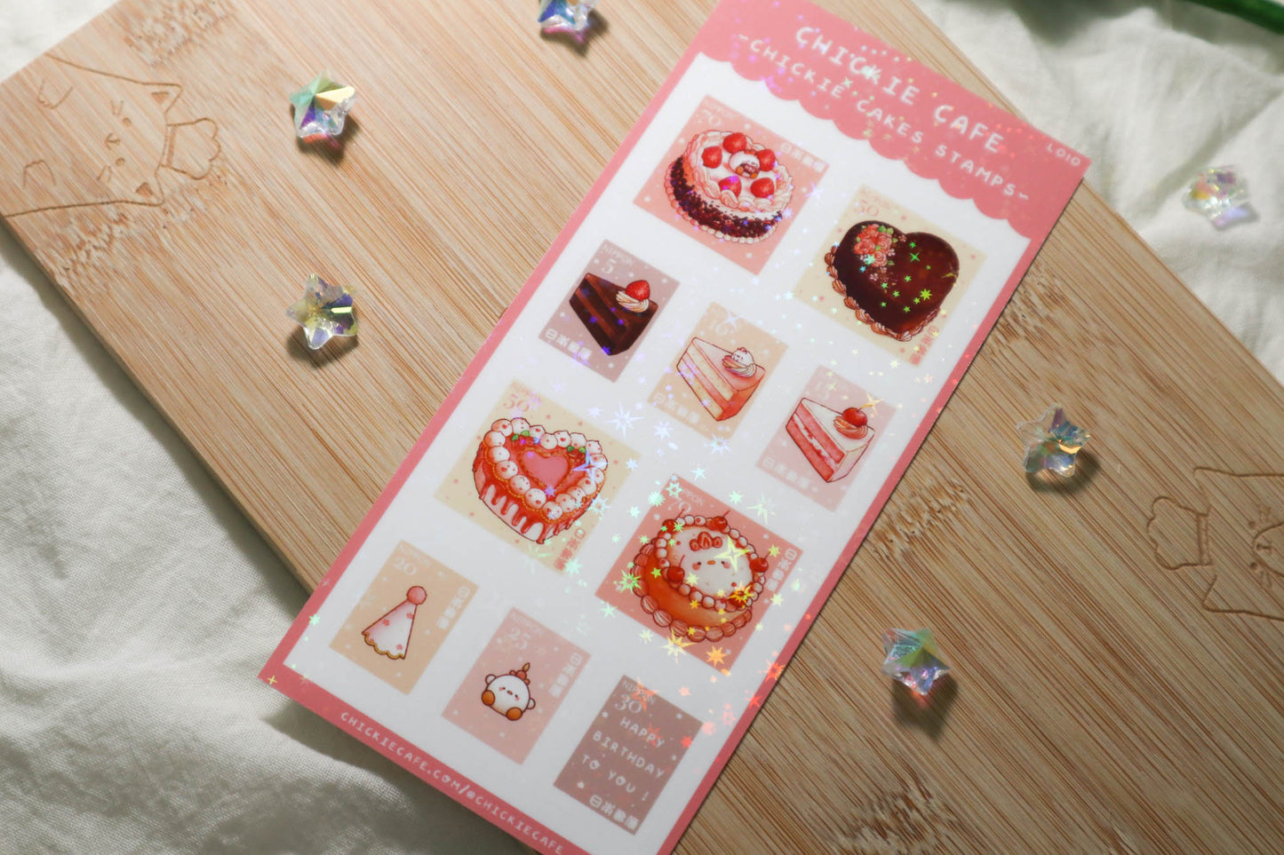 Chickie Cakes Stamps Sticker Sheet