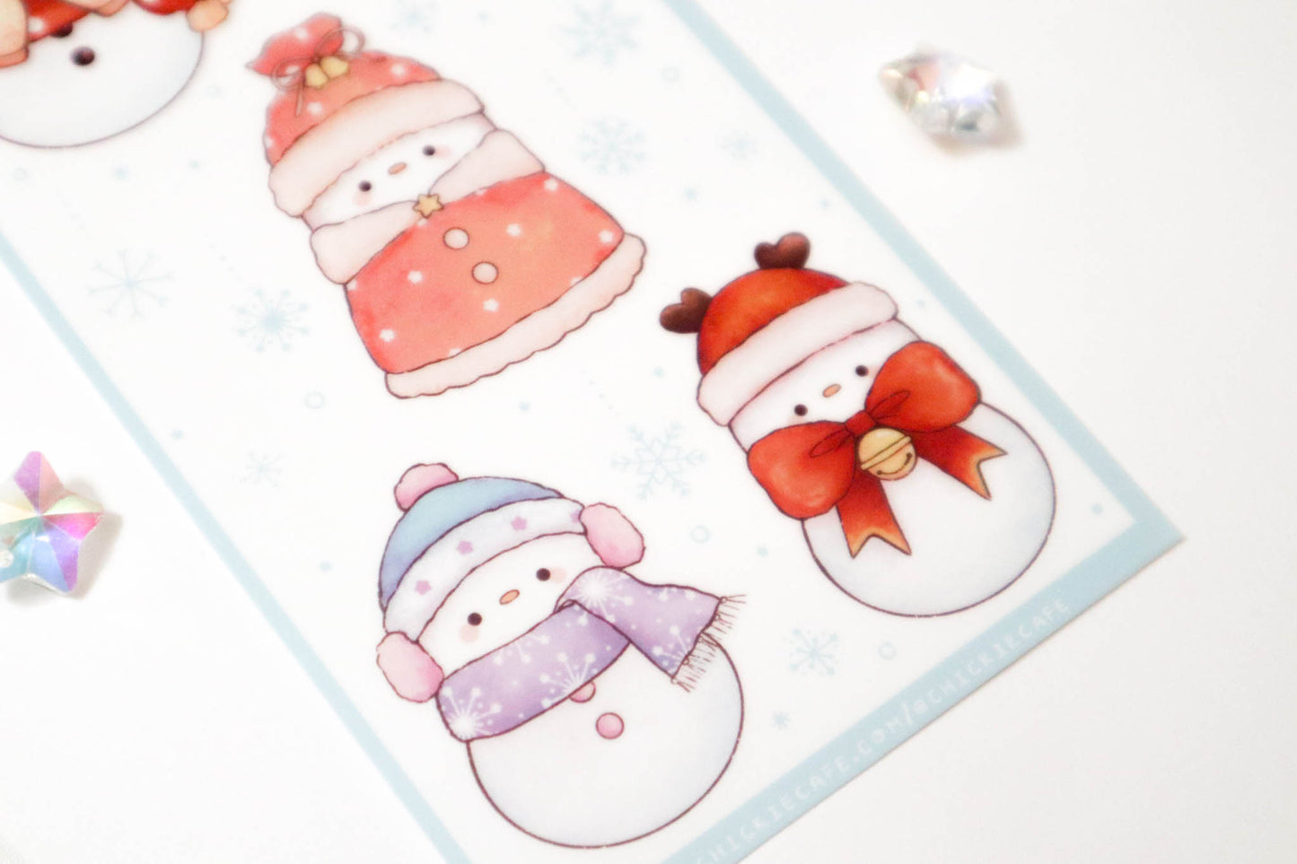 Chickie Snowman Sticker Sheet