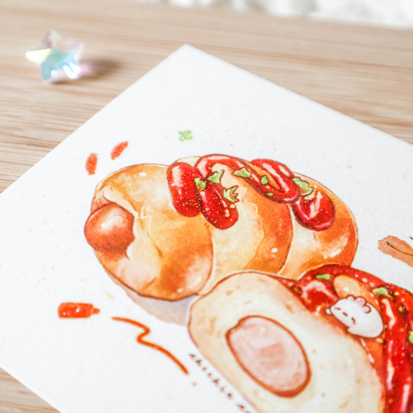 Hotdog Bun Print + Hotdog Bun Sticker Set