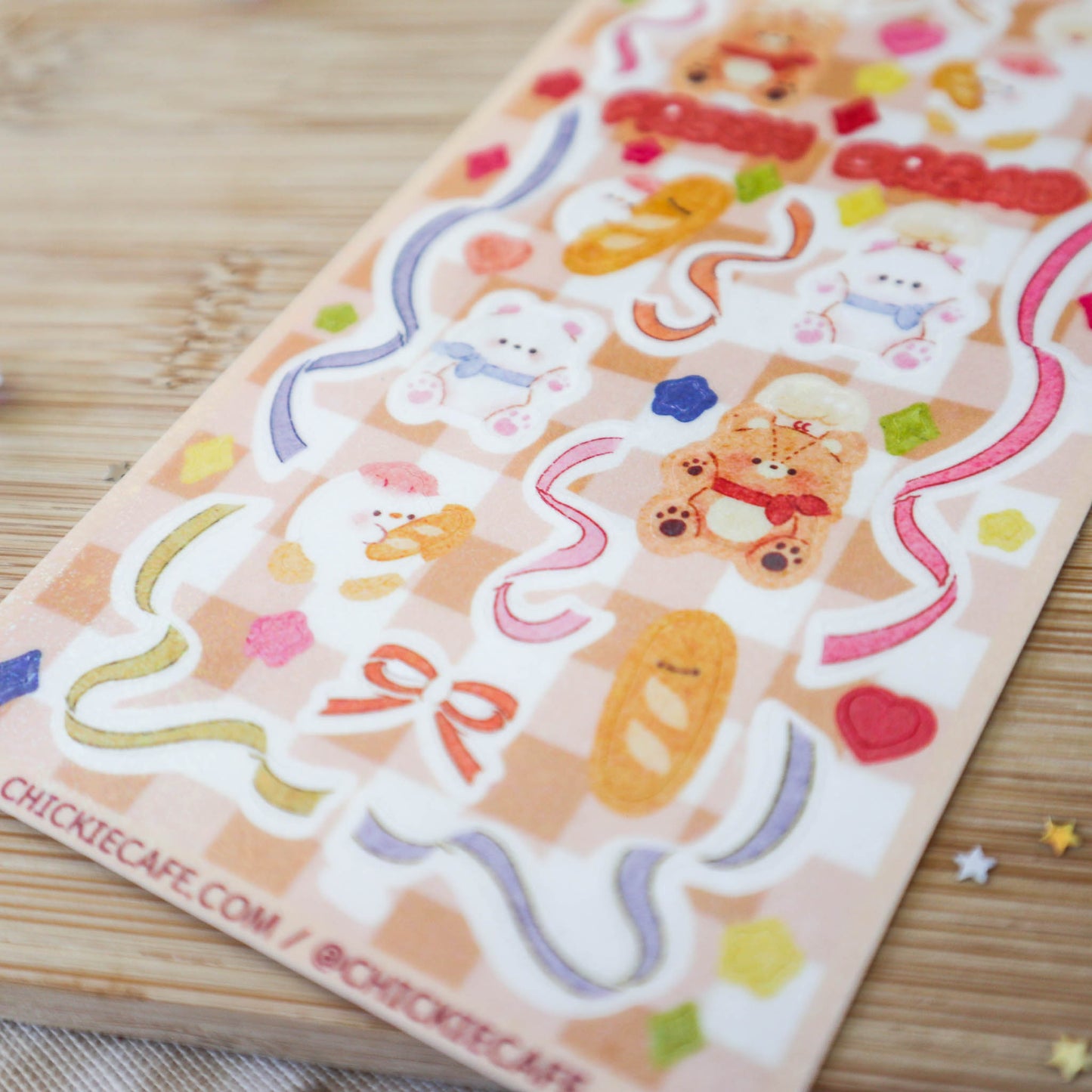 Bakery Ribbon Deco Sticker Sheet