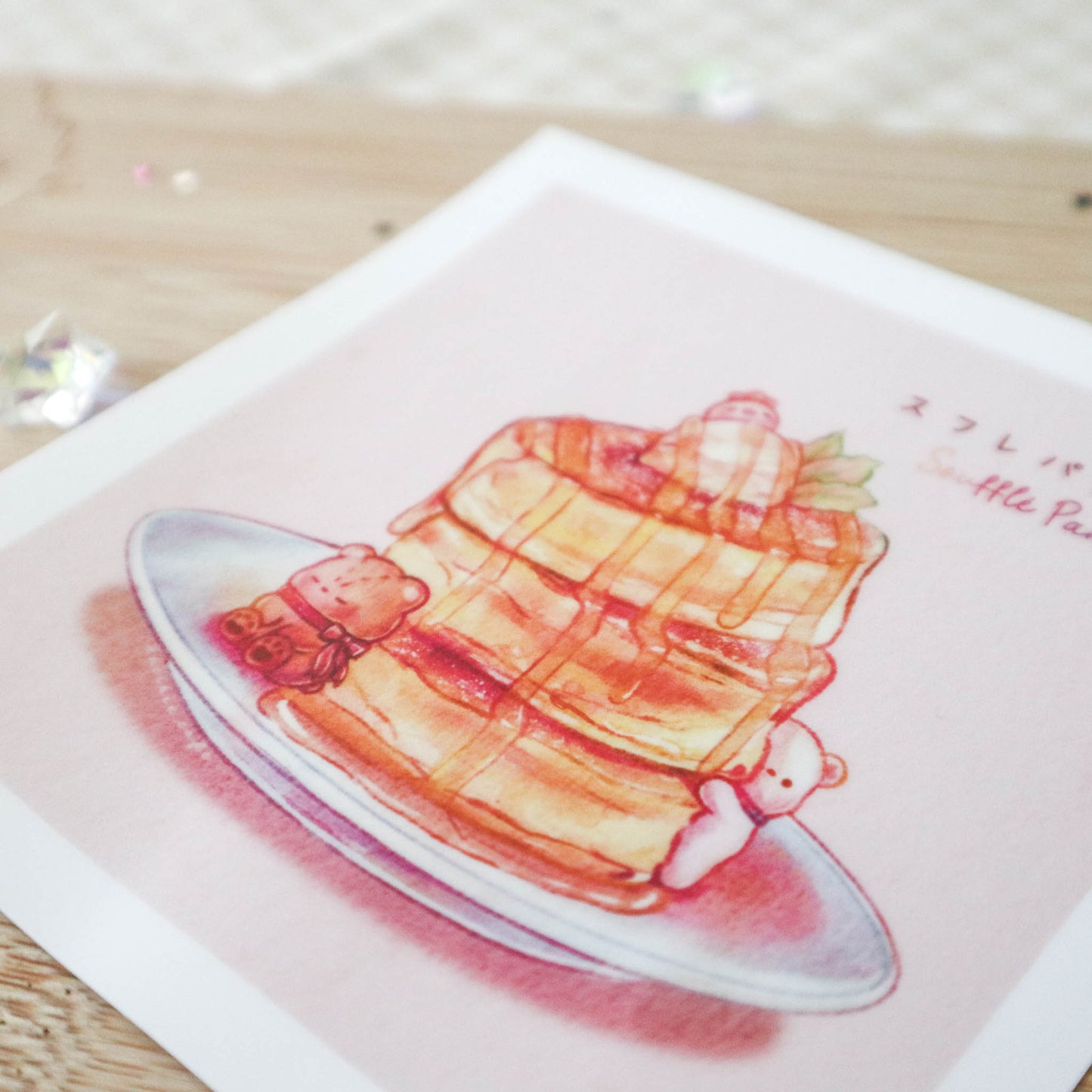 Fluffy Soufflé Pancake Sticker +  Fluffy Soufflé Pancake Sticker Print Set