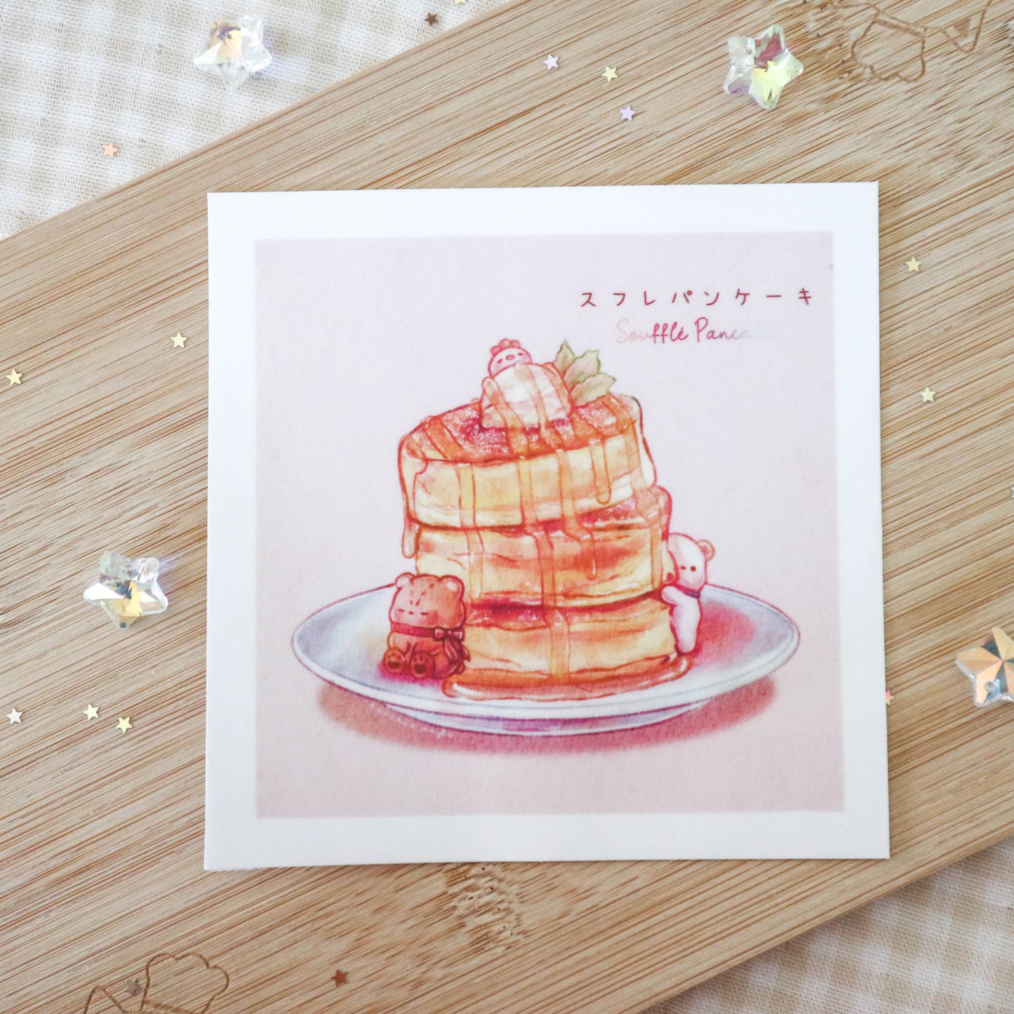 Fluffy Soufflé Pancake Sticker +  Fluffy Soufflé Pancake Sticker Print Set