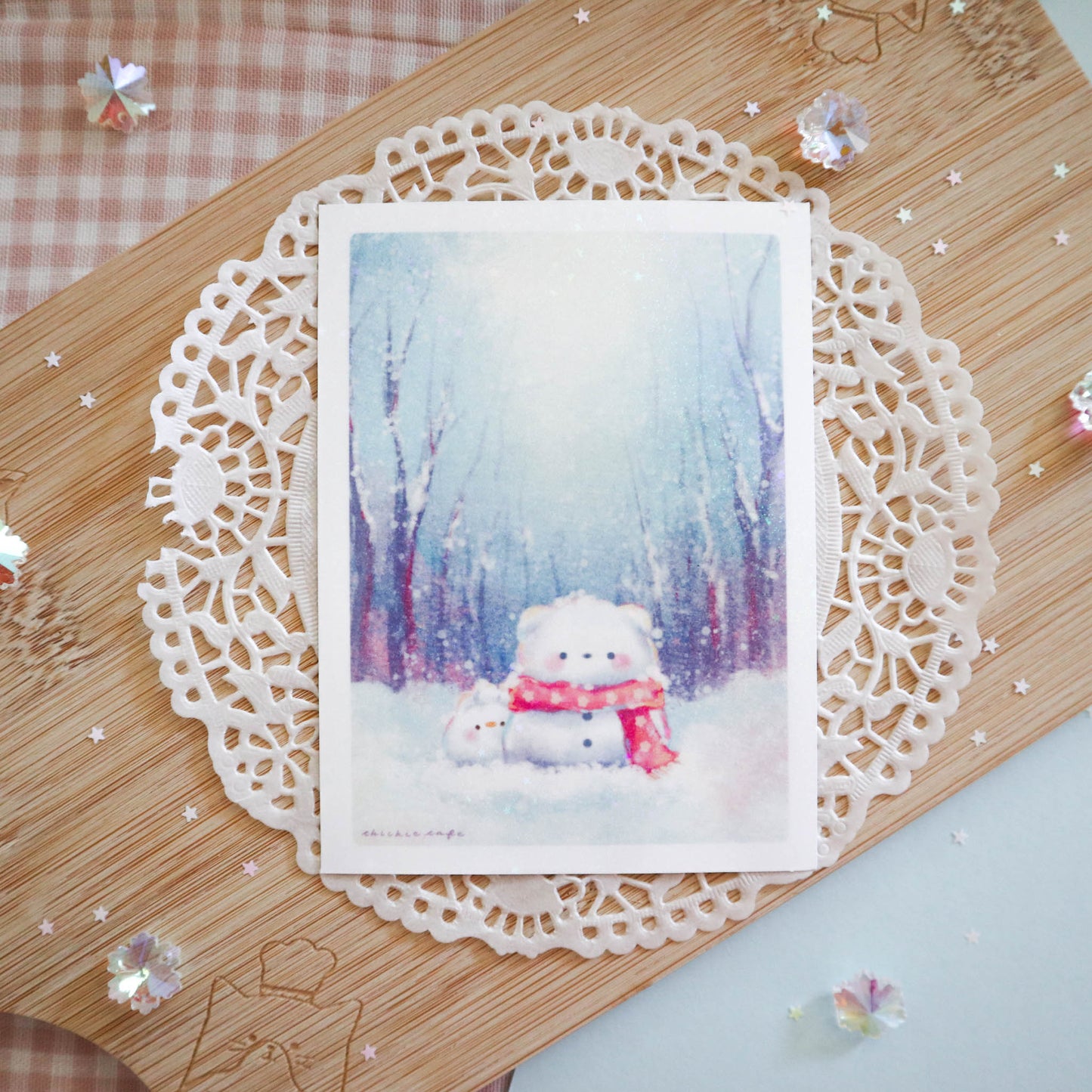 Cute Snowman Sticker + Cute Snowman Sticker Print Set