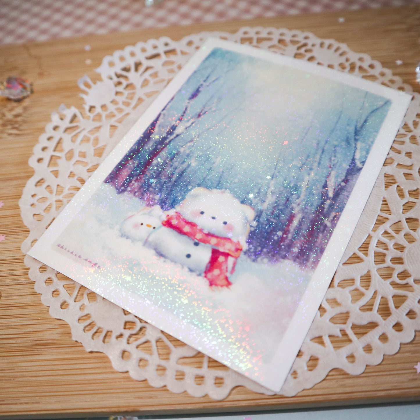 Cute Snowman Sticker + Cute Snowman Sticker Print Set