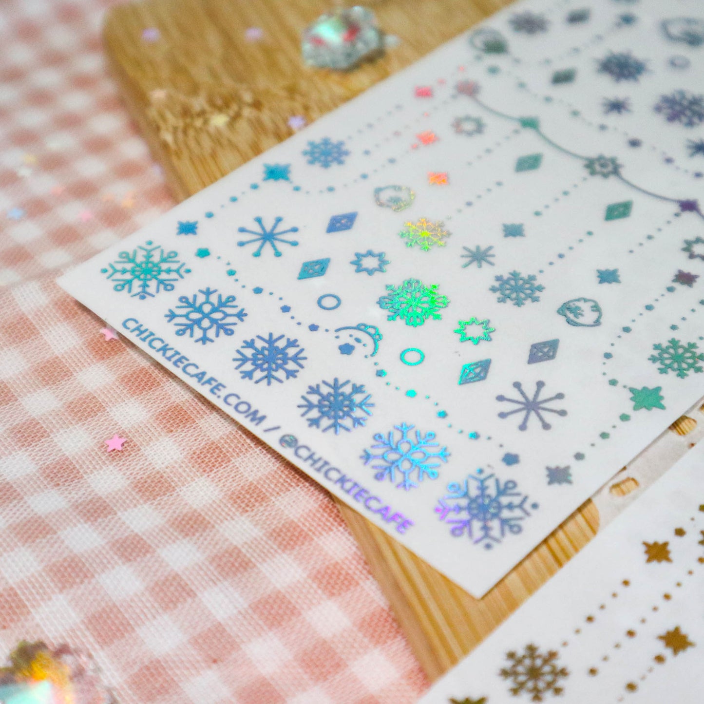 Mini Snowflake Foiled Sticker Sheet