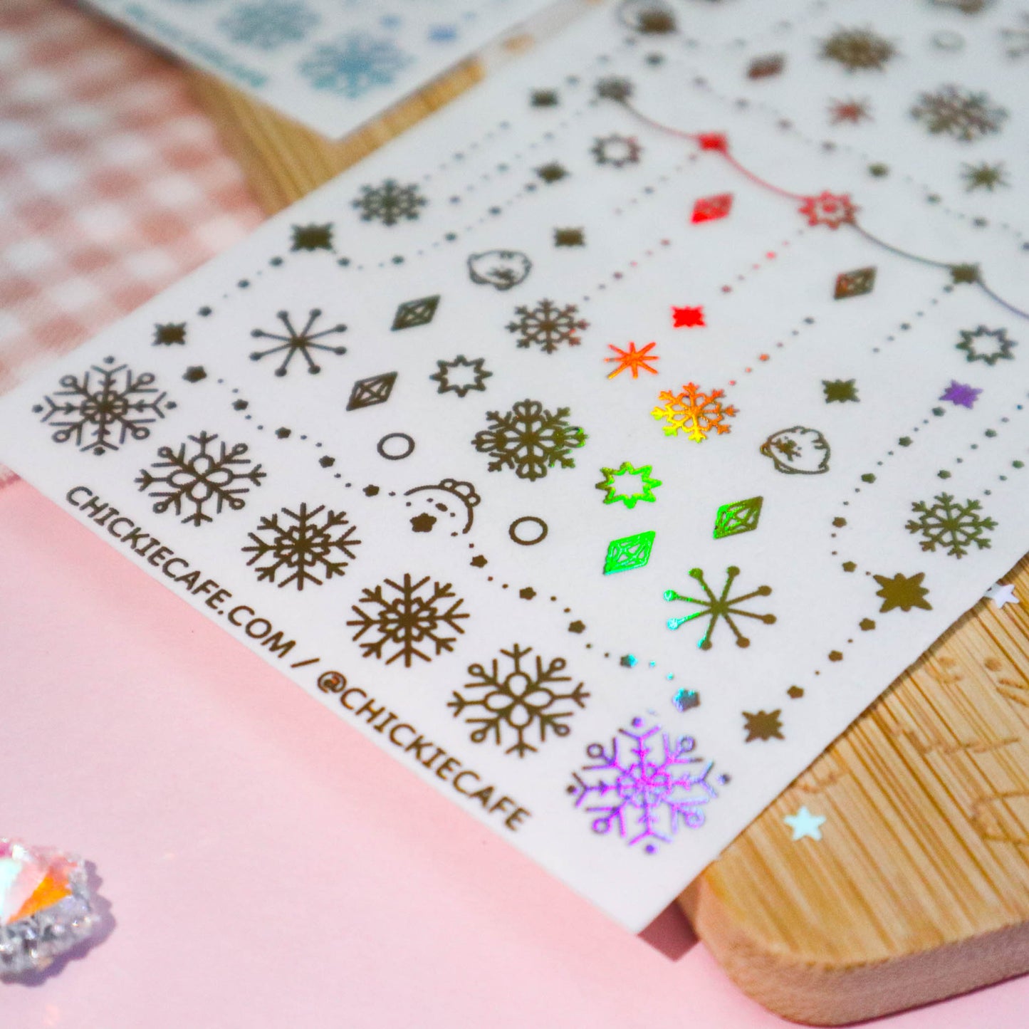 Mini Snowflake Foiled Sticker Sheet