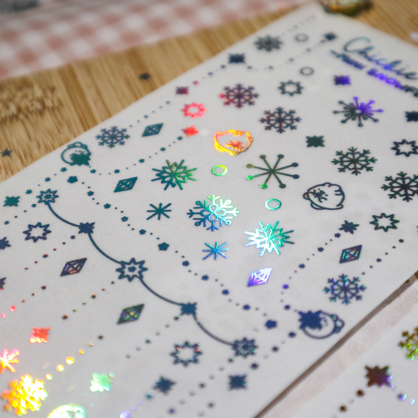 Mini Snowflake Foiled Sticker Sheet