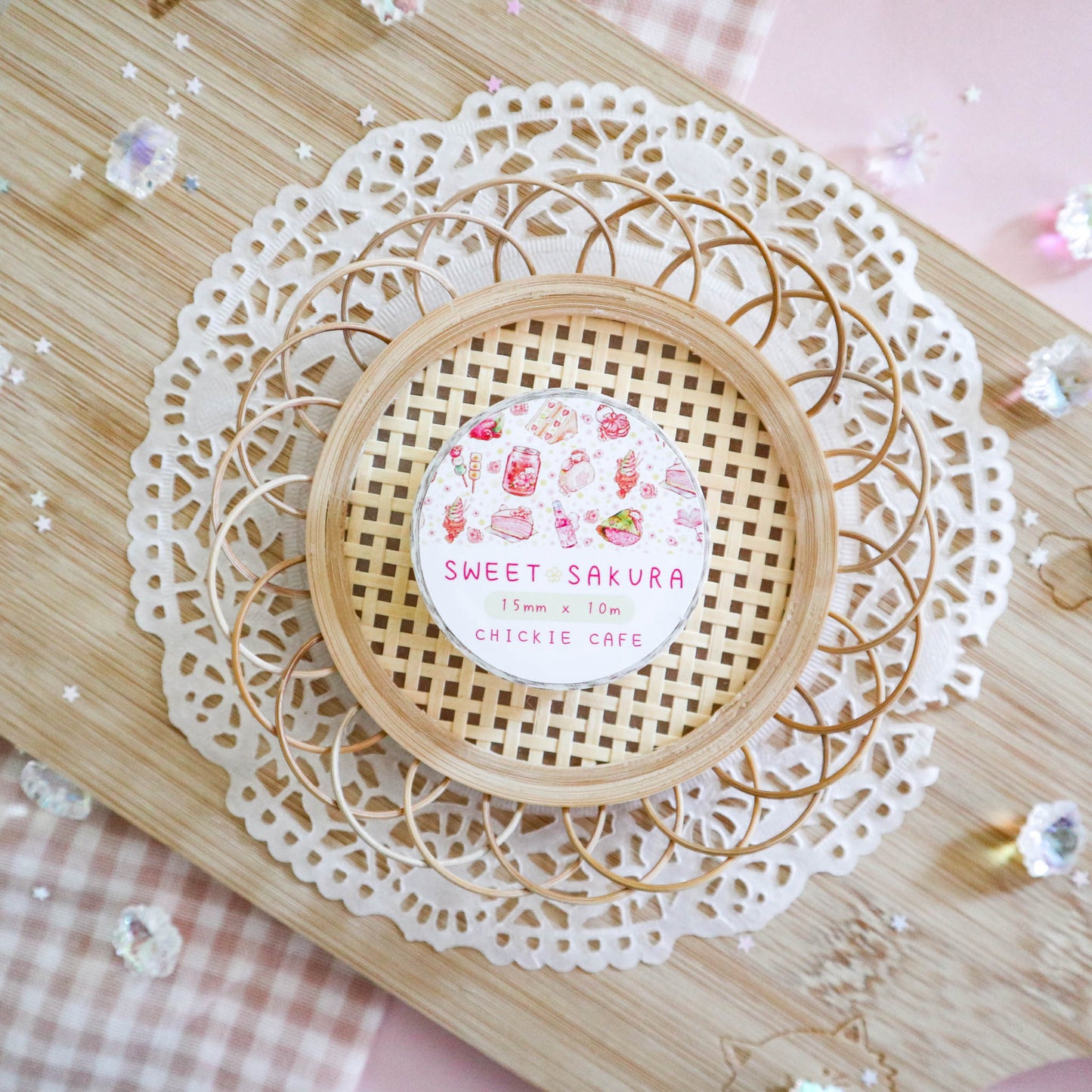 Sweet Sakura Gold Foil Washi Tape