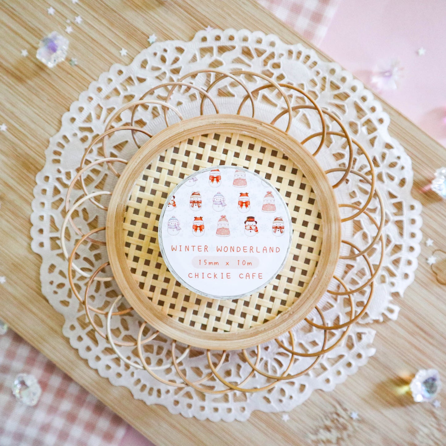 Chickie Snowman Gold Foil Washi Tape