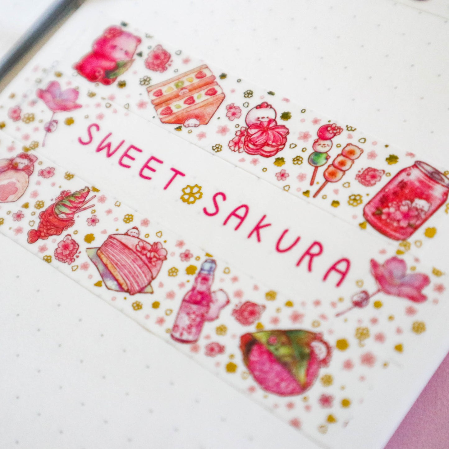 Sweet Sakura Gold Foil Washi Tape