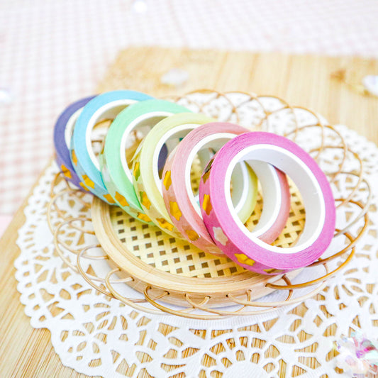 Pastel Star Gold Foil Washi Tape