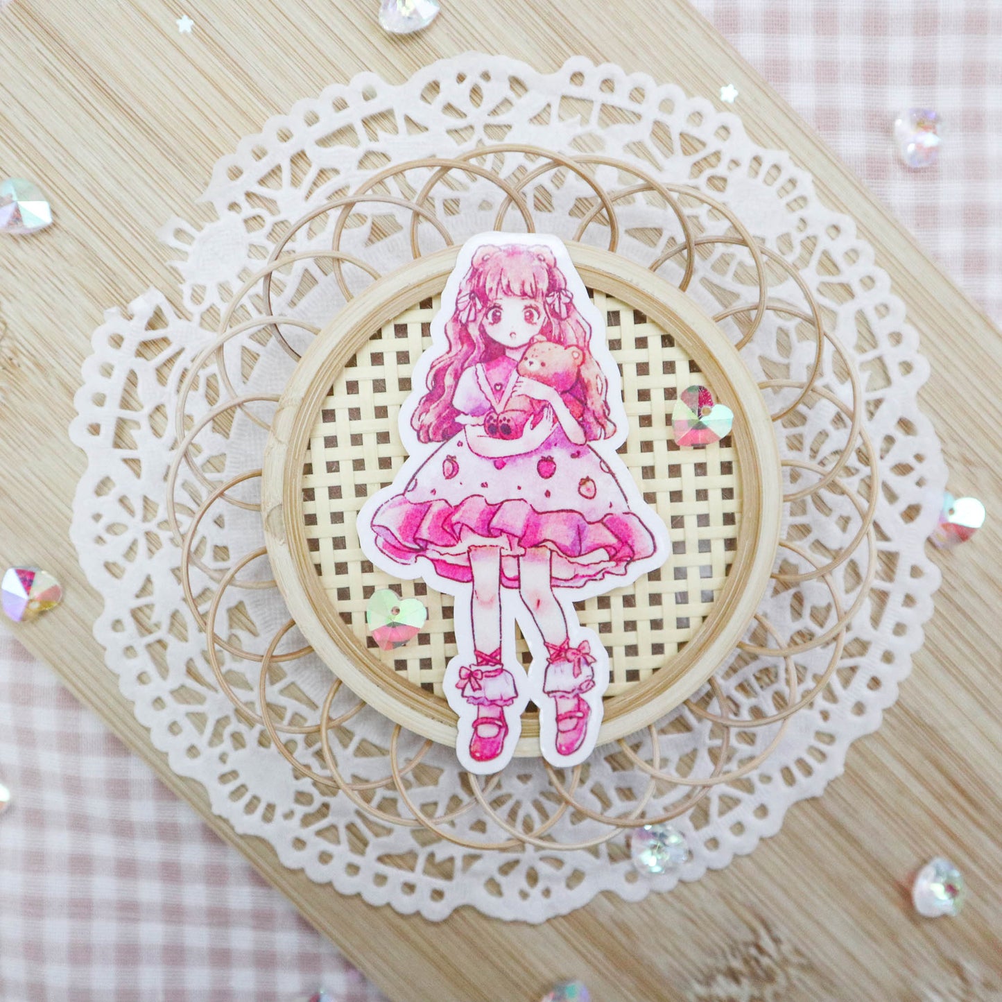 Angelica Strawberry Girl Sticker - 10% OFF