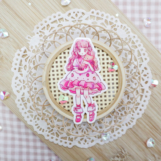 Angelica Strawberry Girl Sticker - 10% OFF