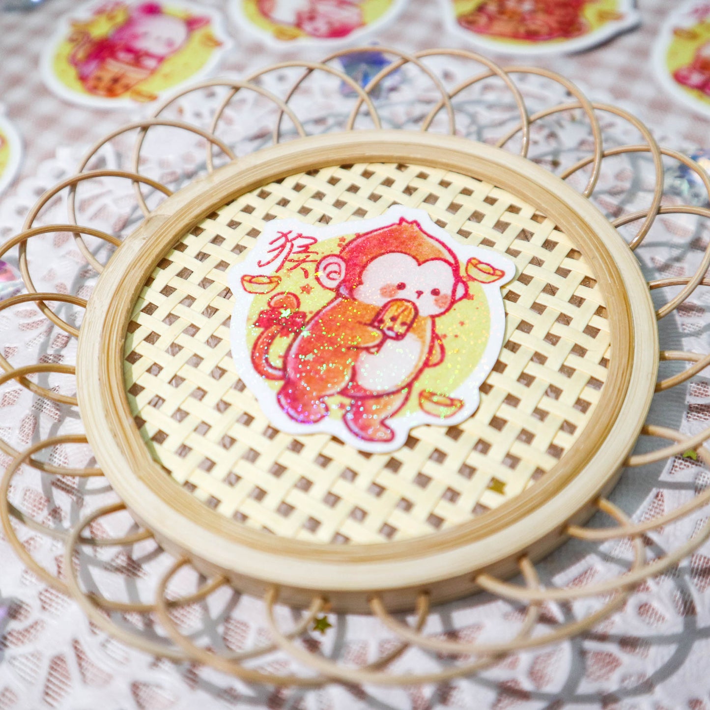 12 Chinese Zodiac Sticker Set (Stardust Holographic)