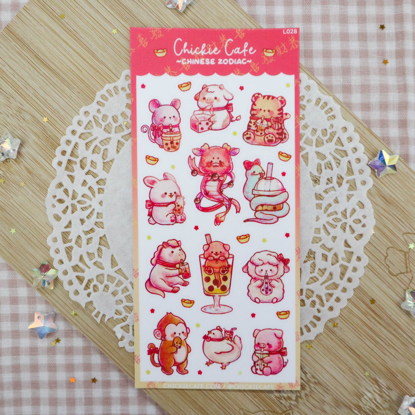 Chinese Zodiac Sign Sticker Sheet