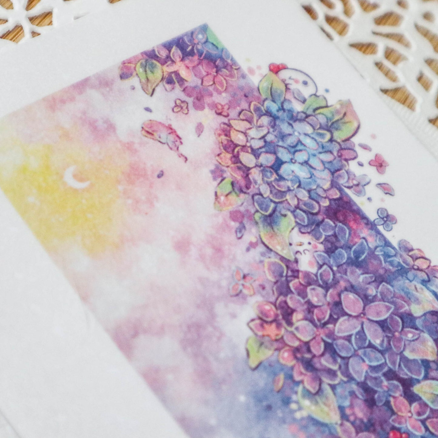 Midnight Hydrangea Garden Sticker Print