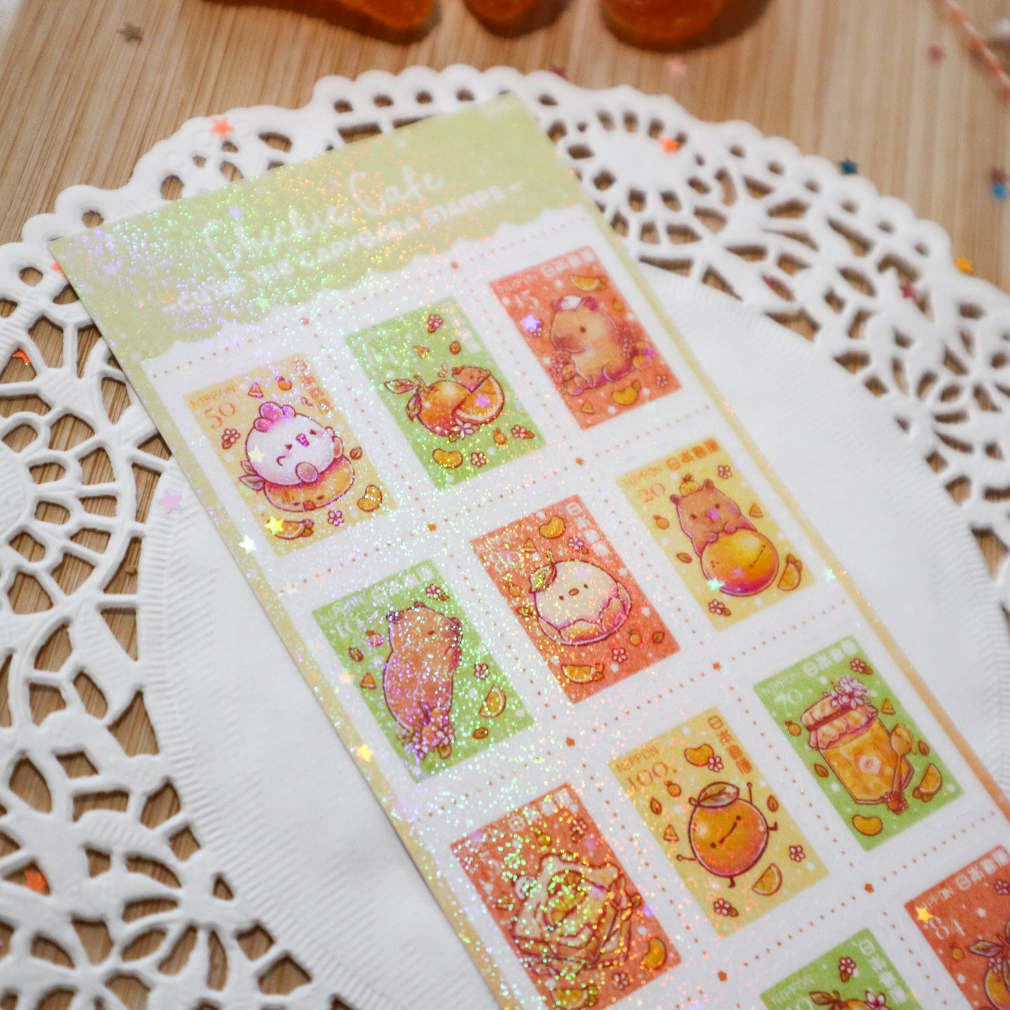 Cutie the Capybara Stamp Sticker Sheet