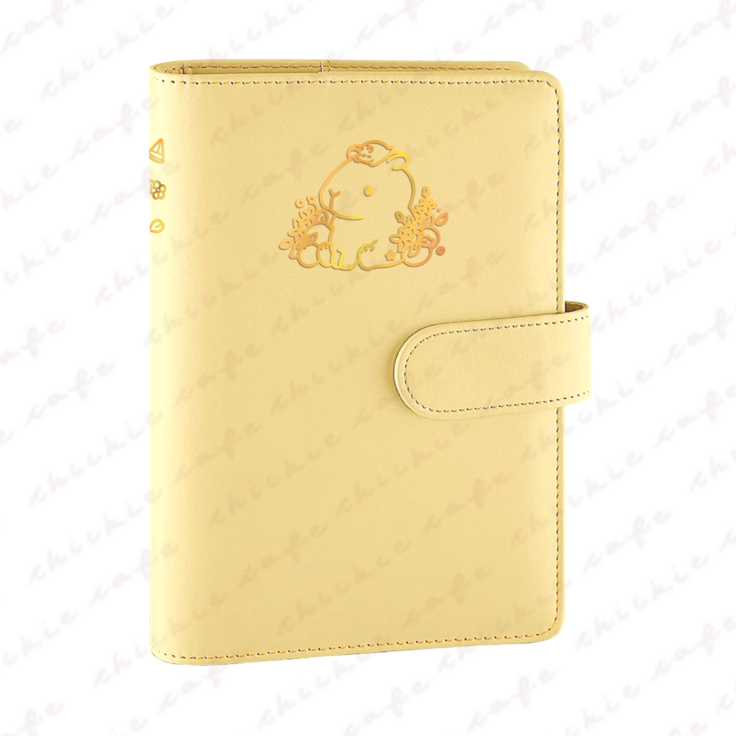 Cute Capybara A6 Binder - Yellow